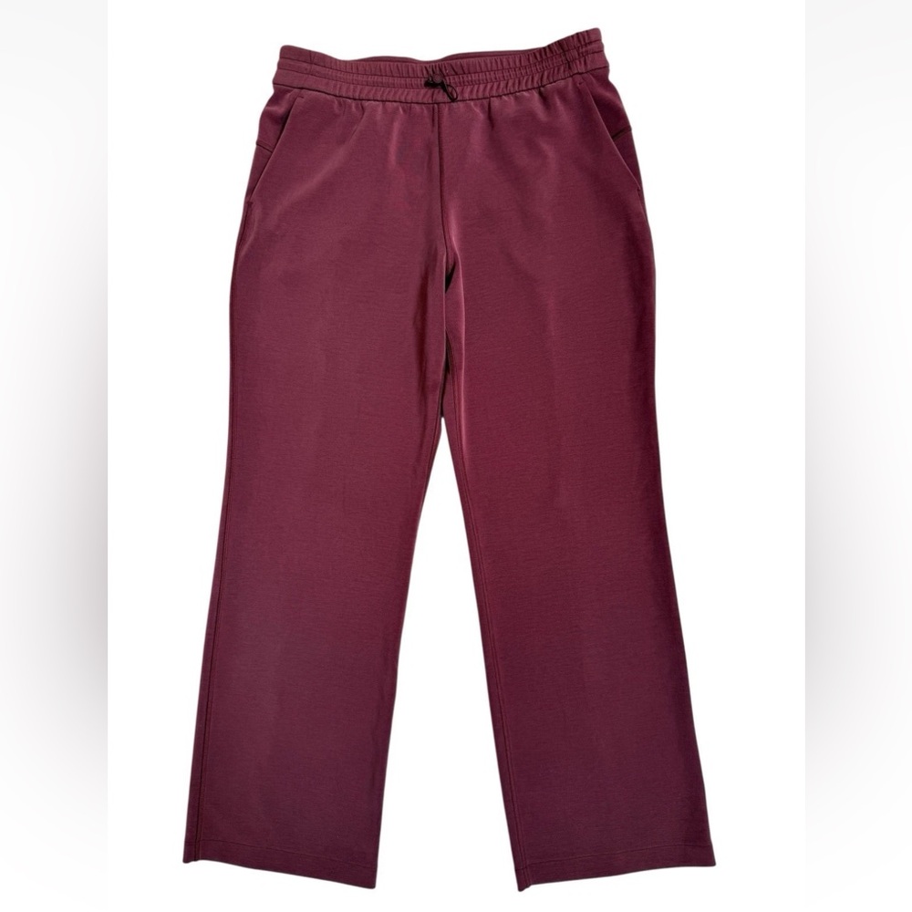Lululemon Brushed Softstreme High-Rise Straight Leg Pants Sz 12 Merlot